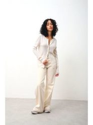 AUTHENTIC CASHMERE Kaszmirowy kardigan "Caron" w kolorze kremowym rozmiar: M. Brązowe swetry AUTHENTIC CASHMERE, m, bez wzorów, z kaszmiru, bez ramiączek. Za 349.73 zł.