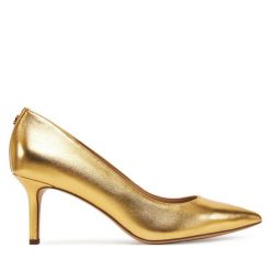 Szpilki LAUREN RALPH LAUREN. Żółte szpilki Lauren Ralph Lauren, bez wzorów, bez obcasa, na szpilce, bez zapięcia. Za 369.99 zł.