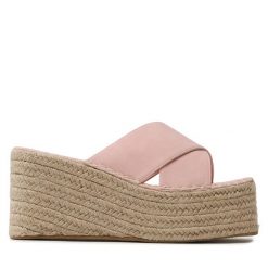Espadryle DeeZee. Czerwone espadryle DeeZee, bez wzorów, bez obcasa. Za 139.99 zł.