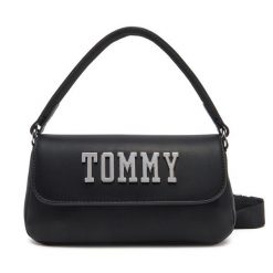 Torebka Tommy Jeans. Czarne torebki klasyczne Tommy Jeans, bez wzorów, z jeansu, klasyczne, bez dodatków. Za 229.99 zł.