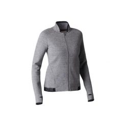 Bluza na zamek Gym & Pilates 520 damska. Czarne bluzy bez kaptura DOMYOS, m, bez wzorów, z bawełny, bez kaptura, na jogę i pilates. Za 109.99 zł.