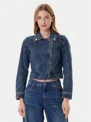 Morgan Kurtka jeansowa 252-GPERF Granatowy Regular Fit. Niebieskie kurtki Morgan, bez wzorów, z bawełny, bez kaptura. Za 309.99 zł.