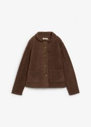 Bluza rozpinana z kożuszkowego polaru. Brązowe bluzy z polaru bonprix, bez wzorów, z polaru. Za 149.99 zł.