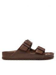Birkenstock Klapki Arizona EVA 1027402 Brązowy. Brązowe klapki Birkenstock, bez wzorów, z syntetyku, bez obcasa, bez zapięcia. Za 179.99 zł.