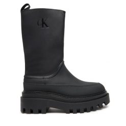 Kalosze Calvin Klein Jeans. Czarne kalosze Calvin Klein Jeans, bez wzorów, z jeansu, bez zapięcia. Za 379.99 zł.