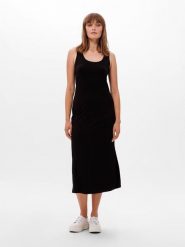 Les Lunes Sukienka "Leonaa" w kolorze czarnym rozmiar: L. Czarne sukienki Les Lunes, na co dzień, l, bez wzorów, bez kołnierzyka, bez ramiączek, midi, proste. Za 173.99 zł.