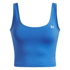 Damski tank top Under Armour Motion. Niebieskie topy Under Armour, bez wzorów, eleganckie, bez kołnierzyka, bez ramiączek. Za 143.75 zł.