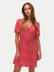 Vero Moda Sukienka letnia Alba 10292845 Czerwony Regular Fit. Czerwone sukienki Vero Moda, xs, bez wzorów, z wiskozy, bez kołnierzyka, bez ramiączek. Za 119.99 zł.