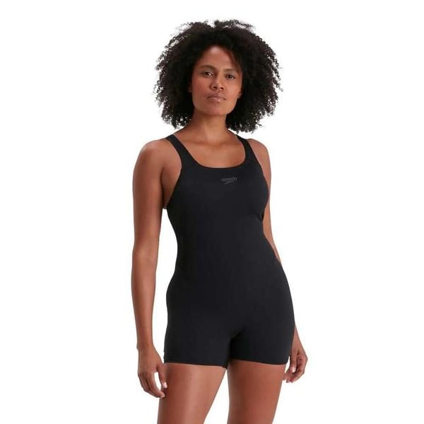 Kombinezon Eco Endurance+ Dla Pań I Panów. Czarne kombinezony Speedo, bez wzorów, z materiału, bez kołnierzyka, bez ramiączek. Za 253.99 zł.