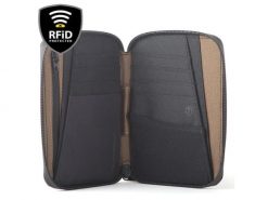 Lifeventure X-Pac Mini VX21 Wodoodporny portfel podróżny RFID 150x110x20 mm. Brązowe portfele Lifeventure, bez wzorów. Za 159.99 zł.