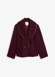 Krótka kurtka. Czerwone kurtki bonprix, bez wzorów, eleganckie, bez kaptura. Za 269.99 zł.