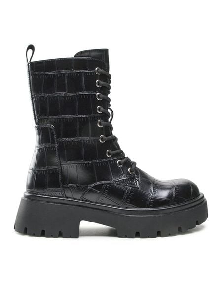 Jenny Fairy Trapery WS125-11 Czarny. Czarne traperki Jenny Fairy, bez wzorów, ze skóry, bez obcasa, bez zapięcia. Za 179.99 zł.