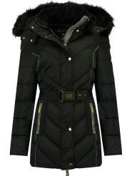 Geographical Norway Kurtka zimowa "Becky" w kolorze czarnym rozmiar: XL. Czarne kurtki Geographical Norway, na zimę, xl, bez wzorów, z puchu, bez kaptura. Za 414.73 zł.