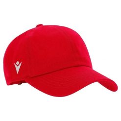 Czerwona czapka baseballowa Macron Dart (x5). Czerwone czapki z daszkiem Macron, bez wzorów, z materiału, eleganckie. Za 307.50 zł.