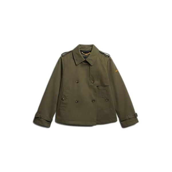 Płaszcz damski Superdry Trench. Zielone płaszcze Superdry, l, bez wzorów, eleganckie, bez kaptura. Za 583.50 zł.