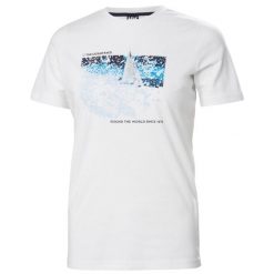 Koszulka damska Helly Hansen Ocean Race. Białe t-shirty sportowe Helly Hansen, bez wzorów, bez ramiączek, narciarskie. Za 215.00 zł.