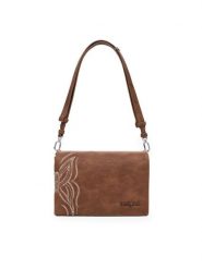 Desigual Torebka 25SAXP86 Brązowy. Brązowe torebki klasyczne Desigual, bez wzorów, ze skóry, bez dodatków. Za 179.99 zł.