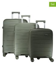 Geographical Norway 3-częściowy zestaw "Sillo" w kolorze khaki rozmiar: onesize. Brązowe walizki Geographical Norway. Za 404.99 zł.