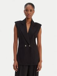 Liu Jo Sport Kamizelka TA6025 JS182 Czarny Regular Fit. Czarne kamizelki Liu Jo Sport, m, bez wzorów, z wiskozy, sportowe, bez ramiączek, bez kaptura. Za 689.99 zł.