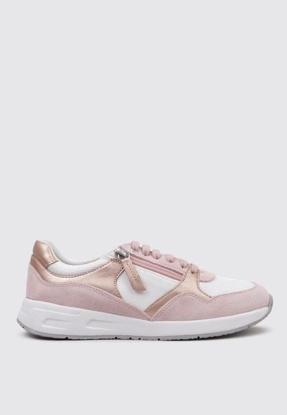 Tenisówki Geox Model D Blumya B Kolor Rose. Czerwone trampki Geox, bez wzorów, ze skóry, bez zapięcia. Za 364.99 zł.