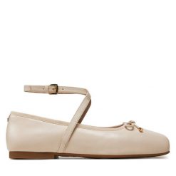 Baleriny Michael Kors. Brązowe baleriny Michael Kors, bez wzorów, bez obcasa, bez zapięcia. Za 459.99 zł.