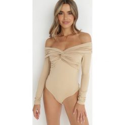 Beżowe Body z Odkrytymi Ramionami Talosyne. Brązowe body i gorsety Born2be, bez wzorów, z dzianiny, bez ramiączek. W wyprzedaży za 97.49 zł.