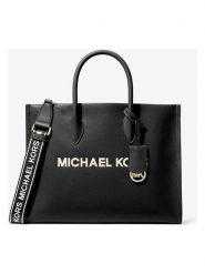 Michael Kors Skórzana torebka w kolorze czarnym - 35 x 27 x 8 cm rozmiar: onesize. Czarne torebki klasyczne Michael Kors, bez wzorów, z materiału, przez ramię, bez dodatków. Za 804.99 zł.