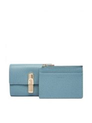Furla Portfel Iride S WP00640 ARE000 CN 4896S Turkusowy. Niebieskie portfele Furla, bez wzorów, ze skóry. Za 674.99 zł.
