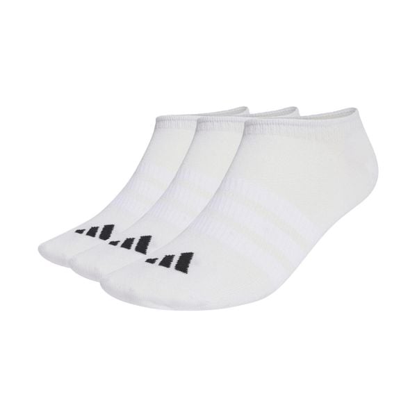 Skarpety adidas Thin&Light Sportswear No Show, 3 pary. Białe skarpetki adidas, bez wzorów, z bawełny. Za 44.95 zł.
