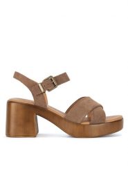 Lasocki Sandały WI16-MIKS-02 Brązowy. Brązowe sandały Lasocki, bez wzorów, ze skóry, bez obcasa, na słupku, bez zapięcia. Za 169.99 zł.