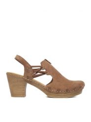 Rieker Sandały CEO-66775-24 Brązowy jasny. Brązowe sandały Rieker, bez wzorów, ze skóry, bez obcasa, na słupku, bez zapięcia. Za 339.99 zł.