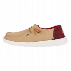 HEYDUDE Damskie Mokasyny Wendy Chambray Boho. Brązowe mokasyny Hey dude, bez wzorów, z materiału. Za 199.00 zł.