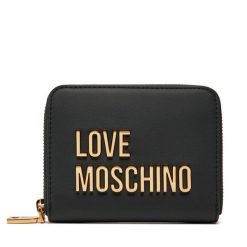 Mały Portfel Damski LOVE MOSCHINO. Czarne portfele Love Moschino, bez wzorów. Za 249.99 zł.