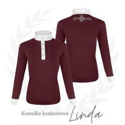 Koszula do jazdy konnej damska JD ATTACK Linda z długim rękawem konkursowa. Brązowe koszule JD ATTACK, s, bez wzorów, sportowe, bez kołnierzyka, bez ramiączek. Za 199.00 zł.