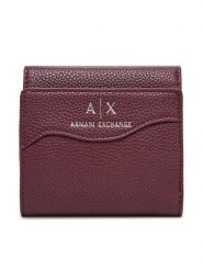 Armani Exchange Portfel 948530 CC783 UA343 Bordowy. Czerwone portfele Armani Exchange, bez wzorów, ze skóry. Za 299.99 zł.
