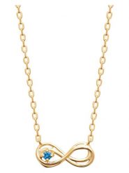 L'Atélier Précieux Pozłacany naszyjnik z elementem ozdobnym - dł. 45 cm rozmiar: onesize. Niebieskie naszyjniki l'Atelier precieux, z materiału, z cyrkonią, pozłacane. Za 208.99 zł.