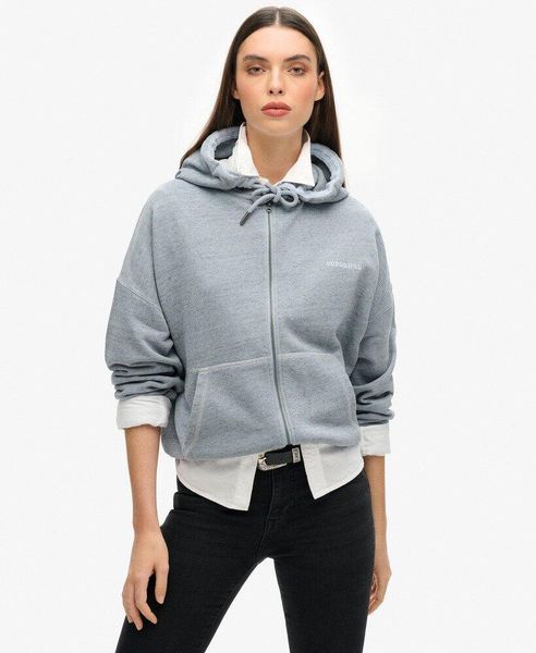 Bluza Essential Logo Overdyed Zh. Niebieskie bluzy Superdry, l, bez wzorów, z bawełny, bez kaptura. Za 359.00 zł.