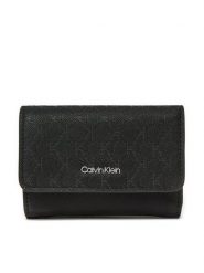 Calvin Klein Portfel Ck Must Small Trifold_Mono K60K612829 Czarny. Czarne portfele Calvin Klein, bez wzorów, ze skóry. Za 219.99 zł.
