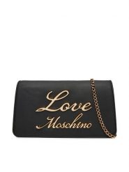 LOVE MOSCHINO Torebka JC4318PP0LKK0000 Czarny. Czarne kopertówki Love Moschino, bez wzorów, ze skóry, wizytowe, bez dodatków. Za 449.99 zł.