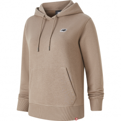 Bluza damska New Balance WT23602MS – brązowa. Brązowe bluzy z kapturem New Balance, xl, bez wzorów, z bawełny, z kapturem. Za 249.99 zł.