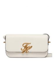 Tommy Hilfiger Torebka Th Script Flap Crossover AW0AW18399 Biały. Białe listonoszki Tommy Hilfiger, bez wzorów, ze skóry, bez dodatków. Za 849.99 zł.