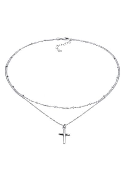 Elli Damski choker wisiorek krzyż ze srebra próby 925 Sterling Silver Naszyjniki 1 ct. Szare naszyjniki Elli, z materiału, srebrne. Za 211.64 zł.