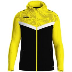 Bluza dresowa z kapturem zapinana na zamek Jako Iconic. Czarne bluzy JAKO, xl, bez wzorów, z dresówki, bez ramiączek, z kapturem. Za 386.50 zł.