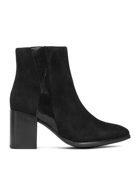 Lasocki Botki CEO-WB-GIOIA-54 Czarny. Czarne botki Lasocki, bez wzorów, ze skóry, bez obcasa, na słupku, bez zapięcia. Za 269.99 zł.