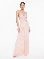 Elisabetta Franchi Sukienka wieczorowa AB-430-32E2-V700 Różowy Regular Fit. Czerwone sukienki Elisabetta Franchi, bez wzorów, wizytowe, bez kołnierzyka, bez ramiączek. Za 1,759.00 zł.