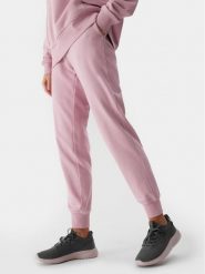 4F Spodnie dresowe 4FWSS24TTROF606 Różowy Regular Fit. Czerwone spodnie dresowe 4f, bez wzorów, z bawełny. Za 79.99 zł.