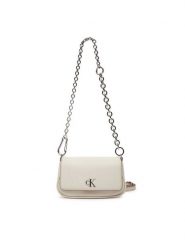 Calvin Klein Jeans Torebka Minimal Monogram Shoulder Bag20 LV04K3134G Écru. Kopertówki Calvin Klein Jeans, bez wzorów, z jeansu, wizytowe, bez dodatków. Za 259.99 zł.
