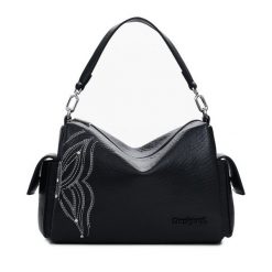 Torebka Desigual. Czarne torebki klasyczne Desigual, bez wzorów, klasyczne, bez dodatków. Za 259.99 zł.