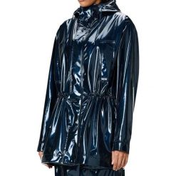 Kurtka RAINS BOLD LONG JACKET W3 Niebieski. Niebieskie kurtki Rains, bez wzorów, z syntetyku, bez kaptura. Za 656.23 zł.