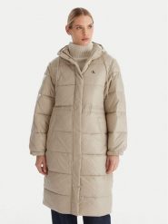 Calvin Klein Jeans Kurtka zimowa LV047D506G Beżowy Relaxed Fit. Brązowe kurtki Calvin Klein Jeans, na zimę, s, bez wzorów, z jeansu, bez kaptura. Za 1,199.00 zł.